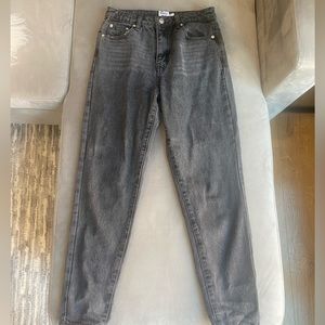 Princess Polly Straight Black Jeans, size 4